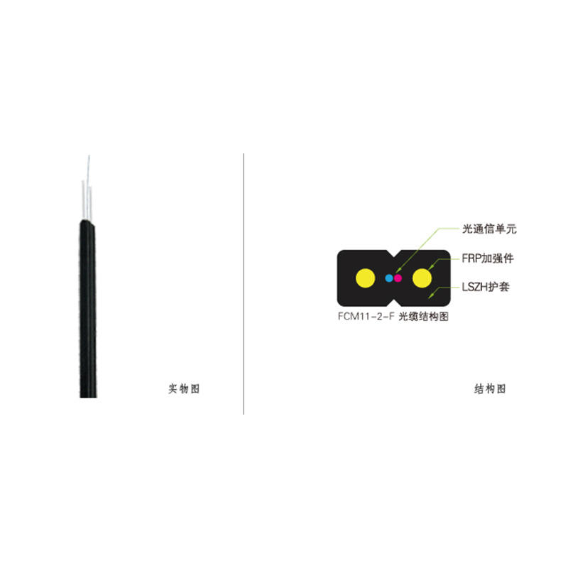 多模双芯蝶形光缆(LSZH)FRP FCM11-2-F-LSZH