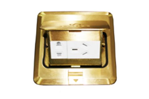 弹启式二三眼强电地面插座 FSA01